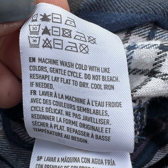 American Eagle Outfitters Amazingly Soft Plaid Boyfriend Fit Button-Up Shirt XS - Picture 4 of 7